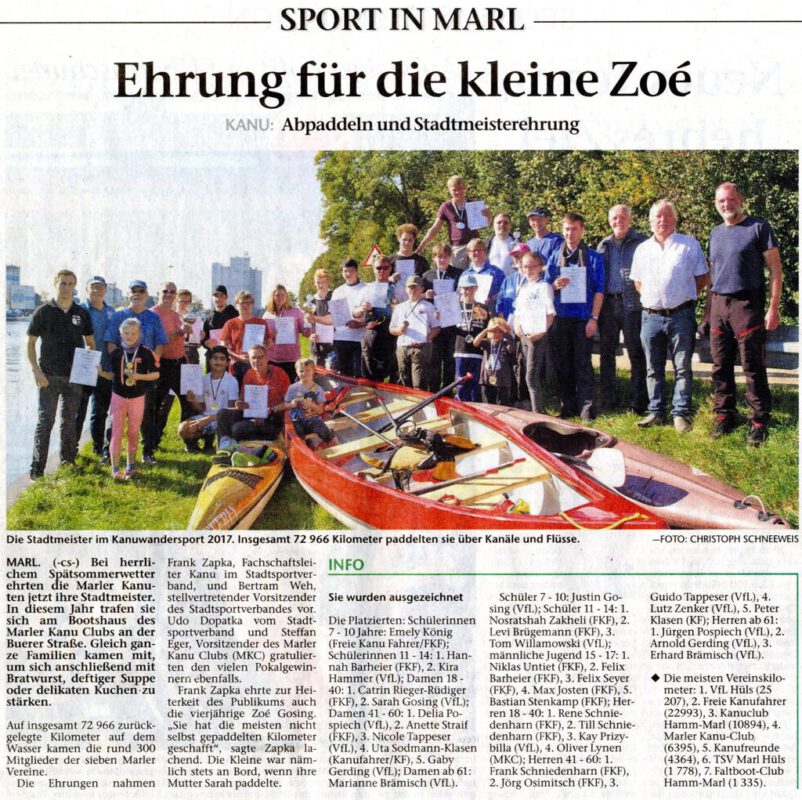 Kanuabteilung des VfL Hüls e.V. – Kanuverein aus Marl