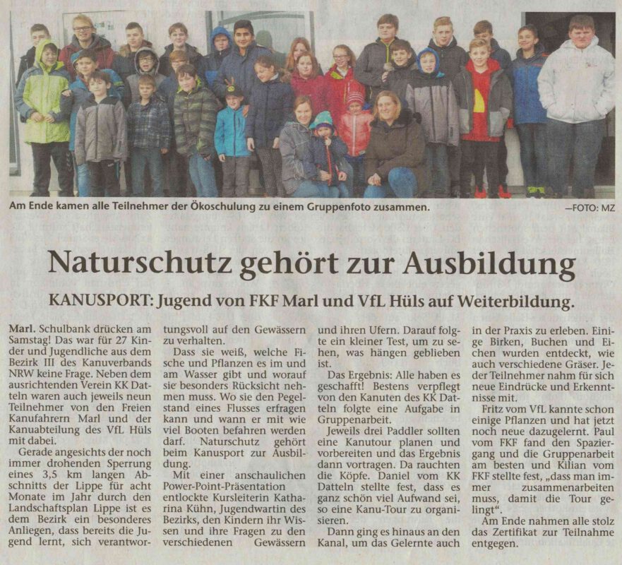 Kanuabteilung des VfL Hüls e.V. – Kanuverein aus Marl